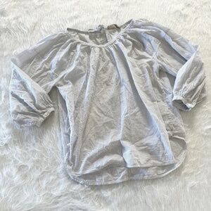 Overland White Striped Blouse